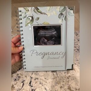 Pregnancy Journal - Mint Green Floral Cover